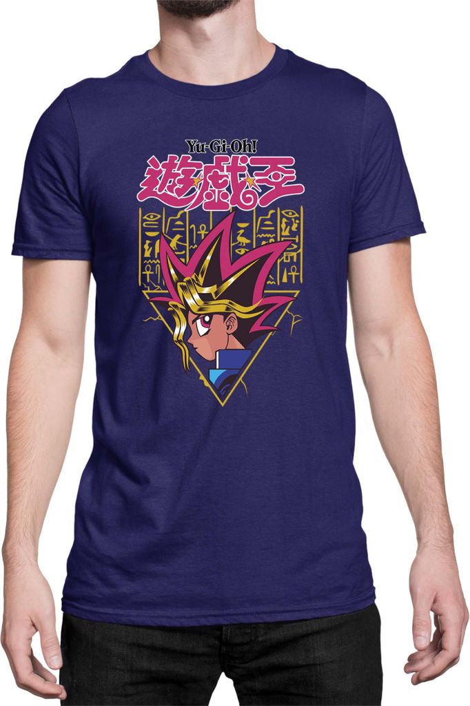 Herren T-Shirt Japan Manga Anime Comics Yu Gi 022, Man XL / Dunkelblau