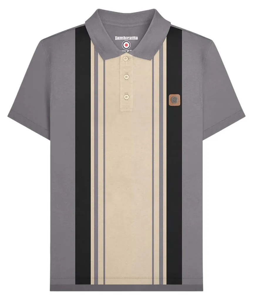 Polo Gris Lambretta LB434 Unisexe S : Fini les vêtements déformés au col