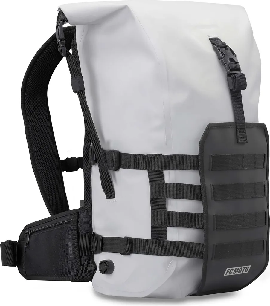 Zaino Moto FC-Moto Ever-ST 26L Bianco: La tua corazza contro il meteo