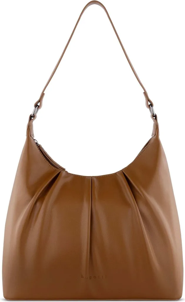 Sac à épaule Mila Bugatti Cognac pour le bureau, sacoche brune pratique