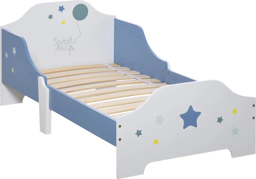 Aménager une chambre enfant avec ce lit 3-6 ans bleu design étoilé 143cm