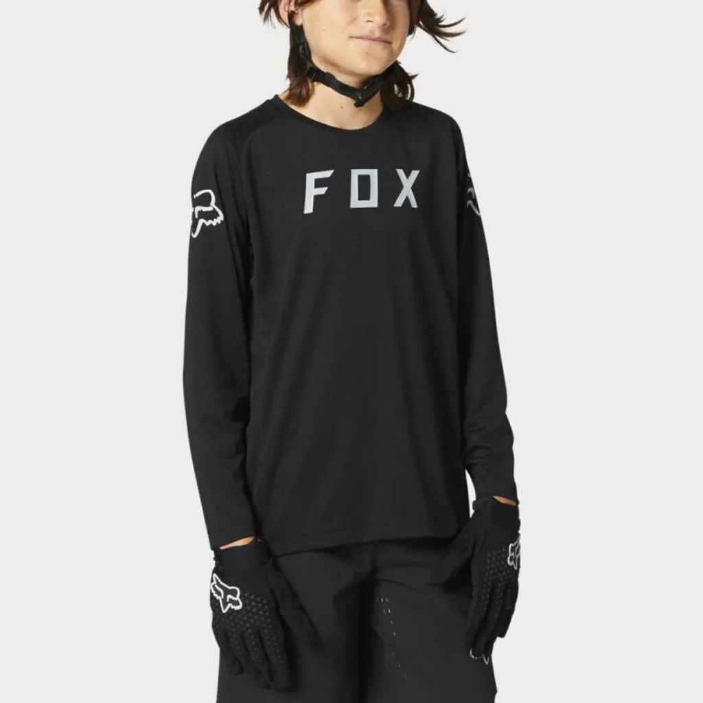 Maillot Fox Enfant Defend : Fini les Déchirures en VTT avec ce Haut Noir