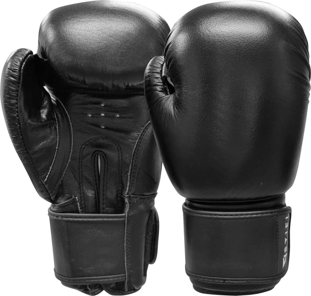 Stiel Basic Boxhandschuhe V2 - Leder - Schwarz - 18 oz.