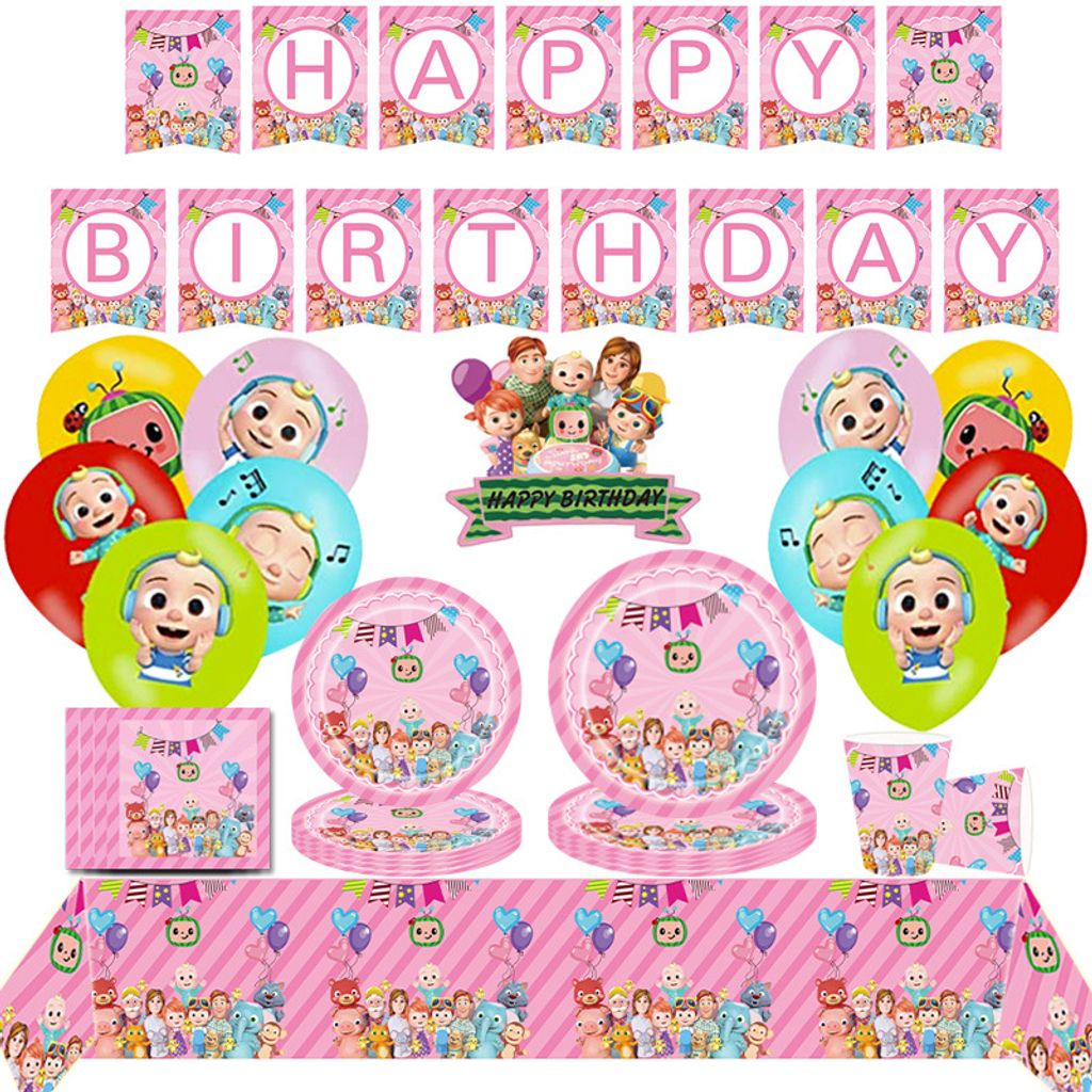 Einweggeschirr Party Kinder Geburtstag Dekoration Happy Birthday Einweg Geschirr 