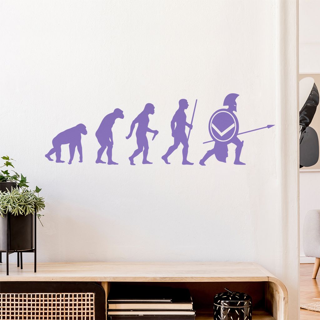 Spartaner Sparta Evolution Wandtattoo Wandaufkleber Wall Sticker - Dekoration, Küche, Wohnzimmer, Schlafzimmer, Badezimmer
