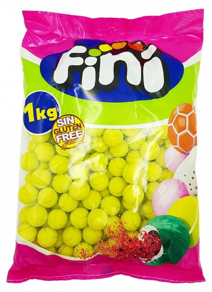 Bubble Gum Tennis Balls o smaku cytrynowym bezglutenowe Zdjęcie produktu 