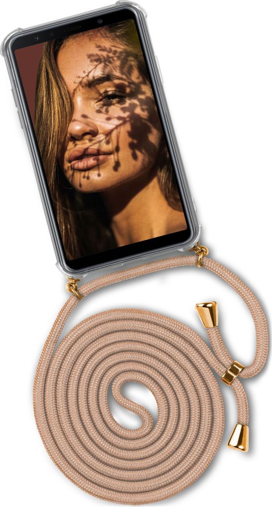 TWIST-Case + TWIST-Cord für Samsung Galaxy A7 (2018), Farbe:Golden Coast (Gold)