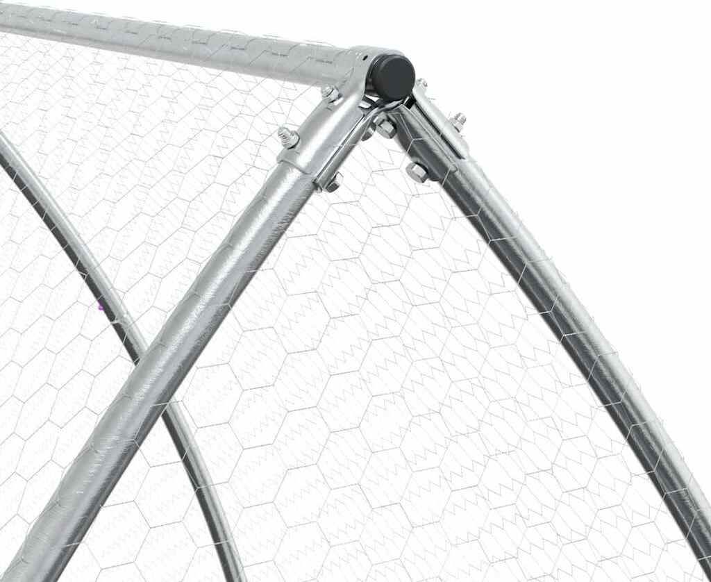 vidaXL Klietka pre kurčatá strieborná 300x105x120 cm Obrázok produktu 2