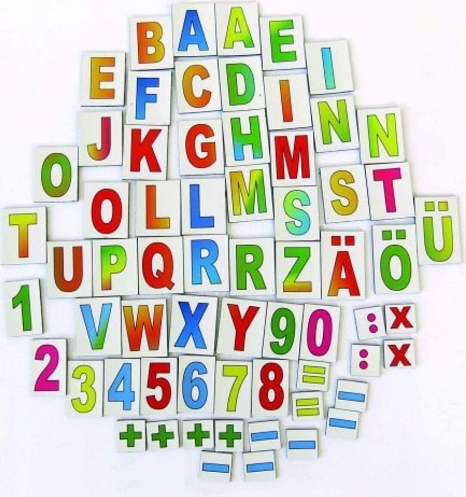 Magnetbuchstaben und Zahlen 78 Teile