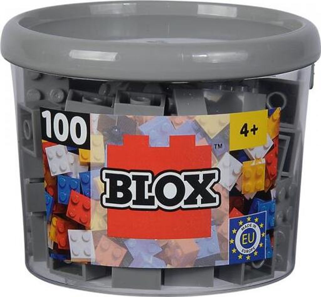 Simba Konstruktionsspielzeug Bausteine Blox 100 Teile 4er grau 104114534