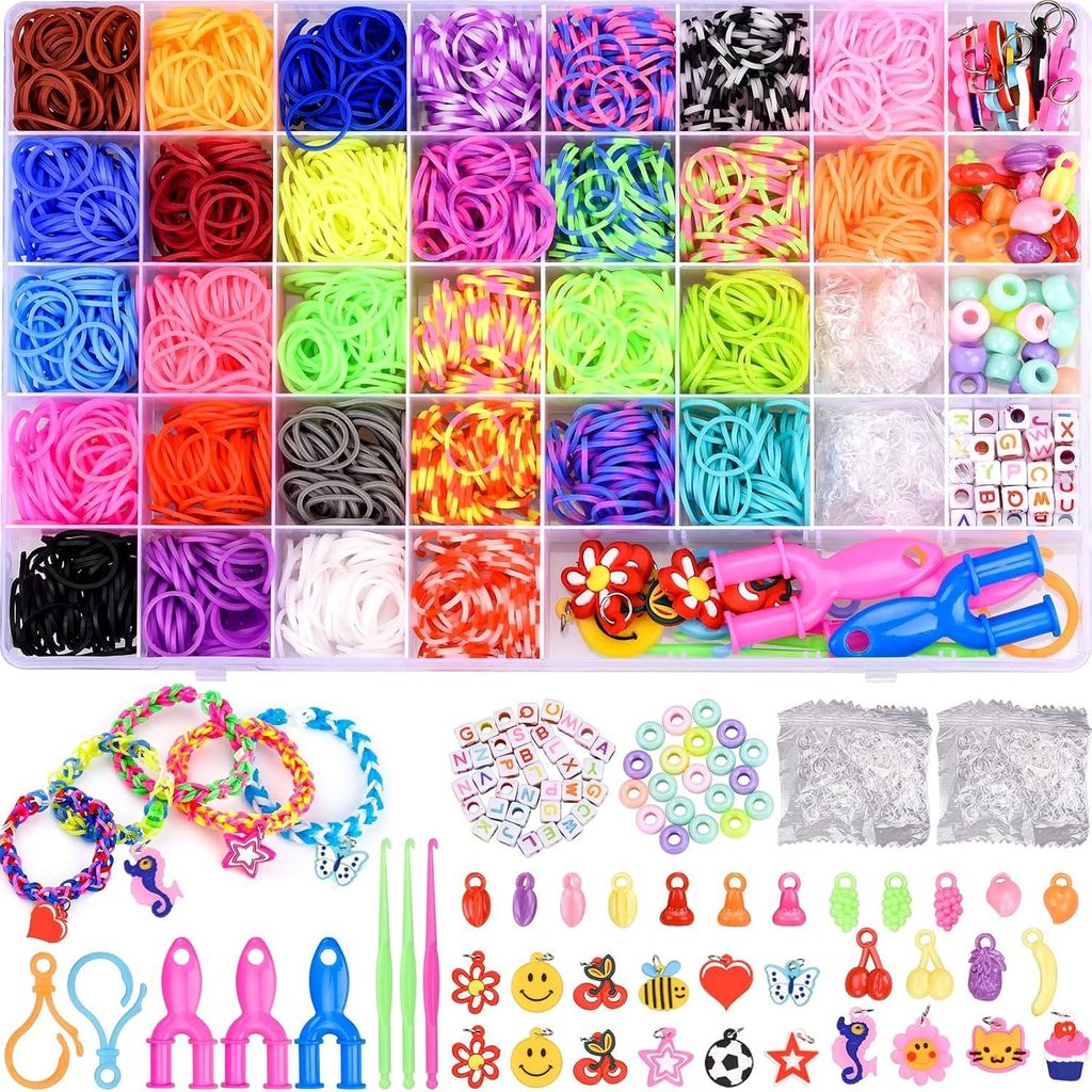 2500+ Loom Bandenset voor kinderen, 32 kleuren, Productafbeelding 