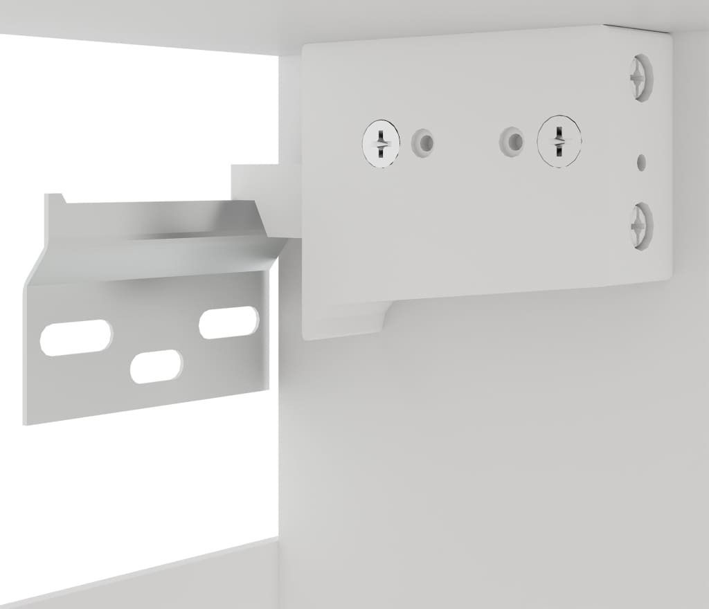 vidaXL Wisząca szklana szafka biała 40x31x60 cm materiał Zdjęcie produktu 8