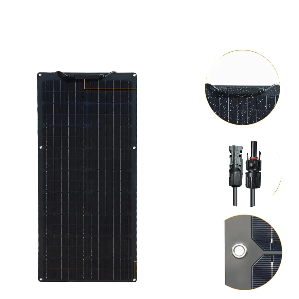 Chargeur de batterie solaire 12V souple 50W pour camping-car et bateau