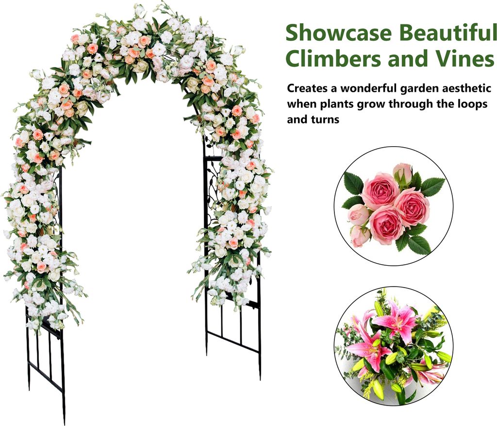 Outdoor Garten Bogen Pflanze Klettern Rack Spalier für Party Hochzeit Zeremonie Dekoration