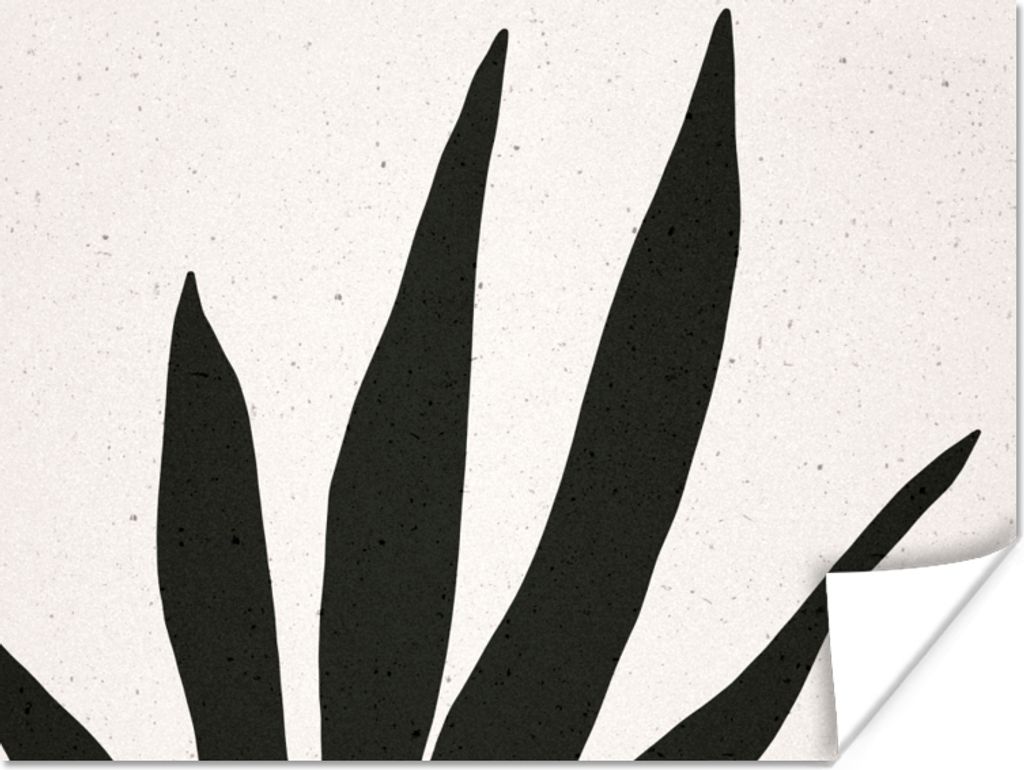 MuchoWow Poster Blatt - Pflanze - Minimalismus 160x120 cm - Foto Plakat