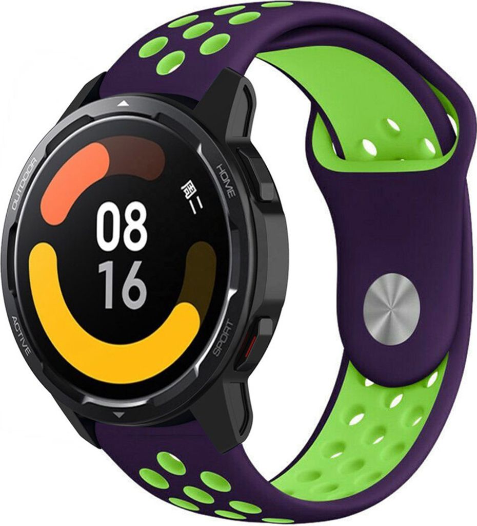 Strap-it Xiaomi Watch S1 Sportarmband (Lila/Grün)