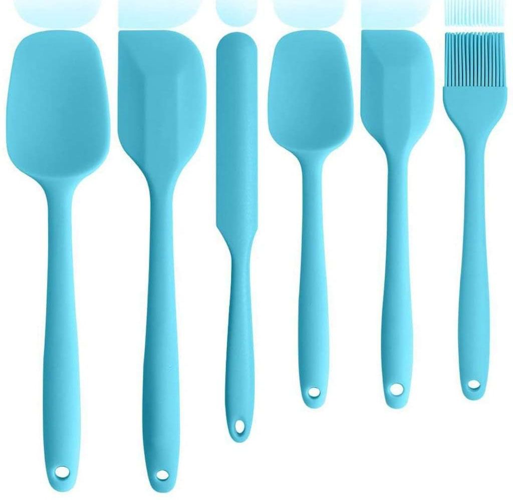 Walfos 9-teiliges Silikon-Spatel-Set – Hitzebeständig Bis 315°C, BPA-frei, Inkl. Löffelspatel, Schaber & Teigschaber