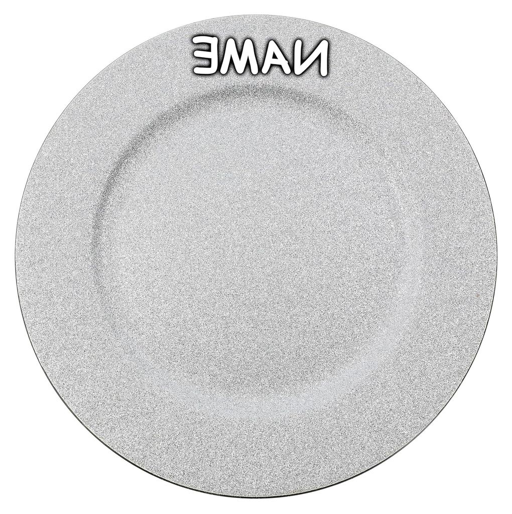 1 Stück großer Teller - Silber - festlich und edel glänzend - Ø 33 cm - Platzteller/Unterteller/Plätzchenteller
