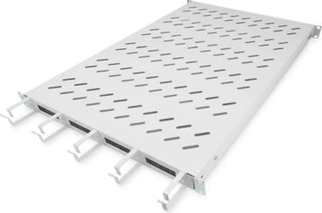 Étagère de Rack 1U - Gestion de Câbles Intégrée - Acier Gris RAL 7035 19"
