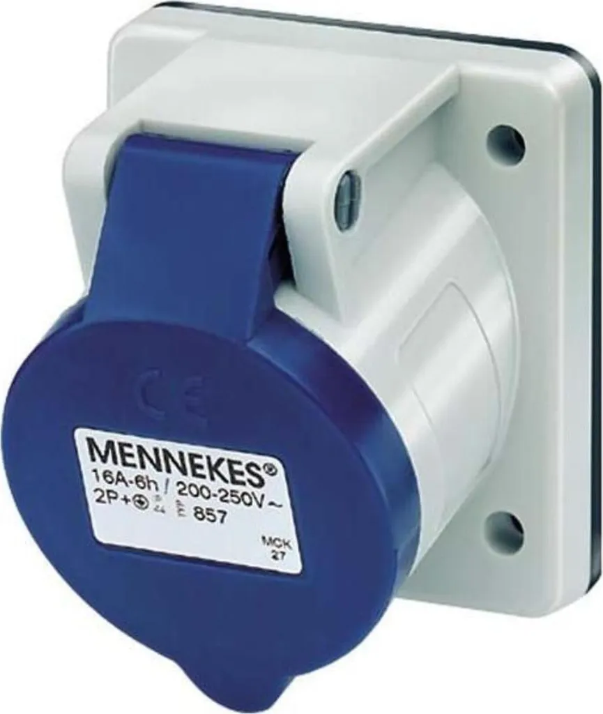 Sécurisez vos Branchements avec la Prise à monter Mennekes 857 Grise