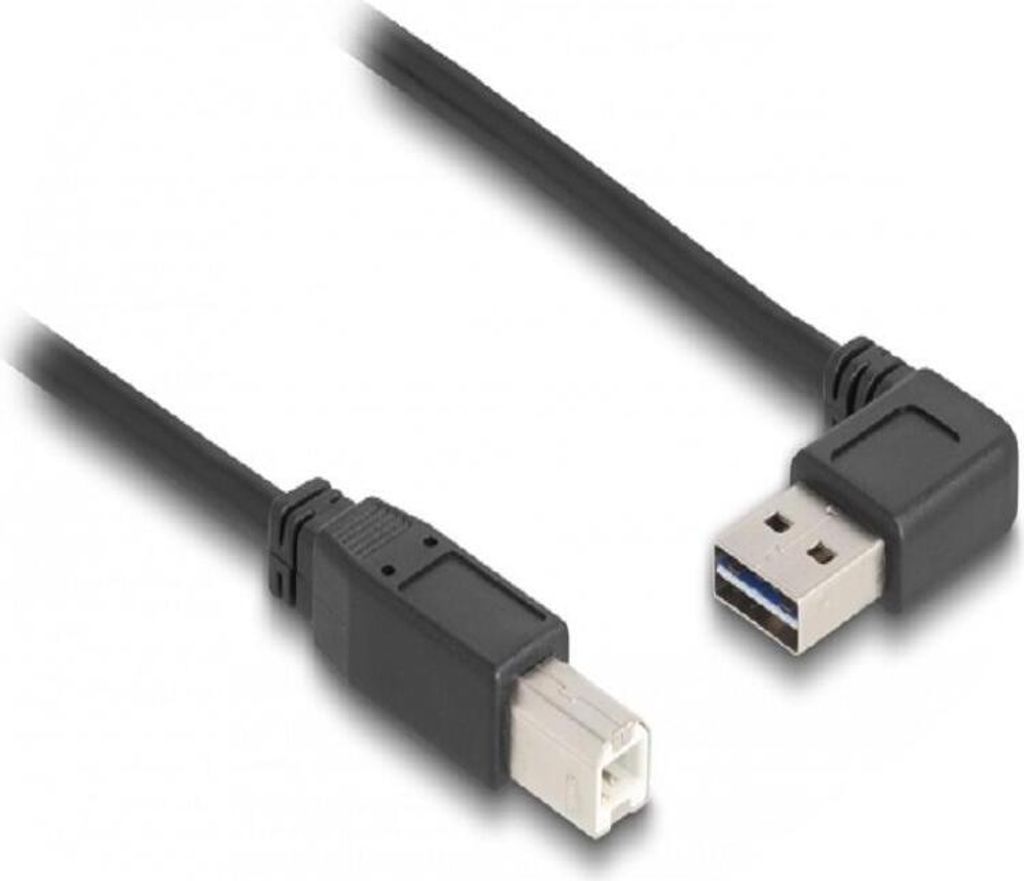 DELOCK Easy-USB-Kabel 2.0 A(gewinkelt re/li) -> B 0.5m schw