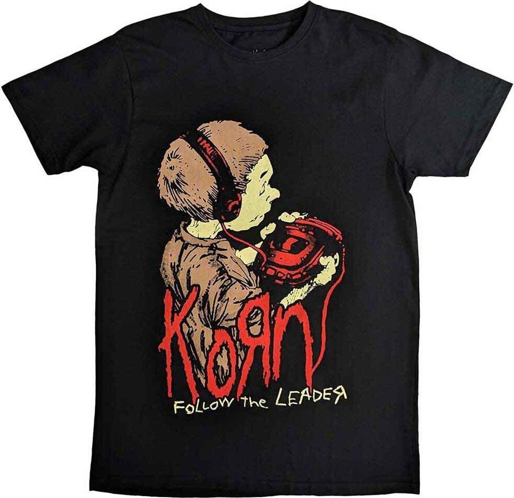 Korn - "Follow The Leader" T-Shirt für Herren/Damen Uni RO9888 (L) (Schwarz)