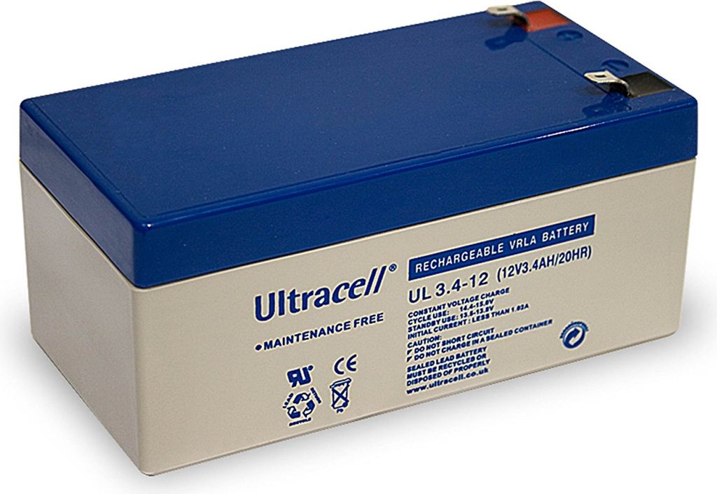 Ultracell Bleigel-Akku PS1230 VdS 12V 3,4 AH 134x67x60 Produktbild 