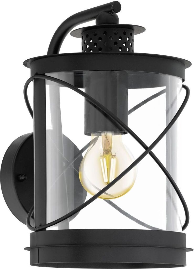 Maritime Wandleuchte Maritim Schwarz Klar Laternenform E27 Außenleuchte Schiffsleuchte Gartenlaterne Kerzenlampe Wandlampe