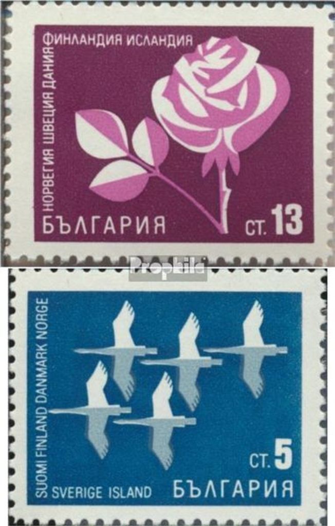 Briefmarken Bulgarien 1968 Mi 1831-1832 (kompl.Ausg.) postfrisch Zusammenarbeit mit Skandinavien