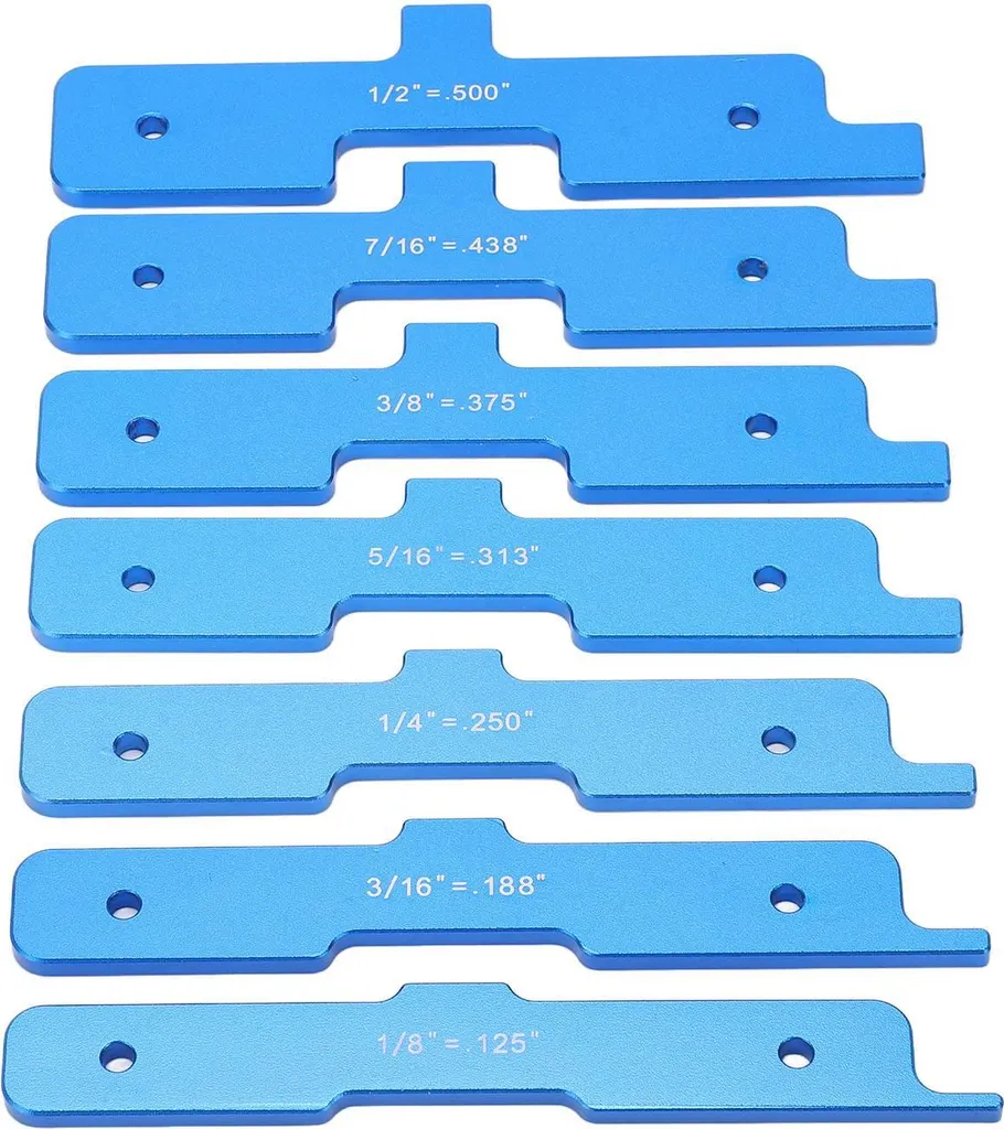 Kit de traçage menuisier 7 pièces en aluminium bleu avec graduations