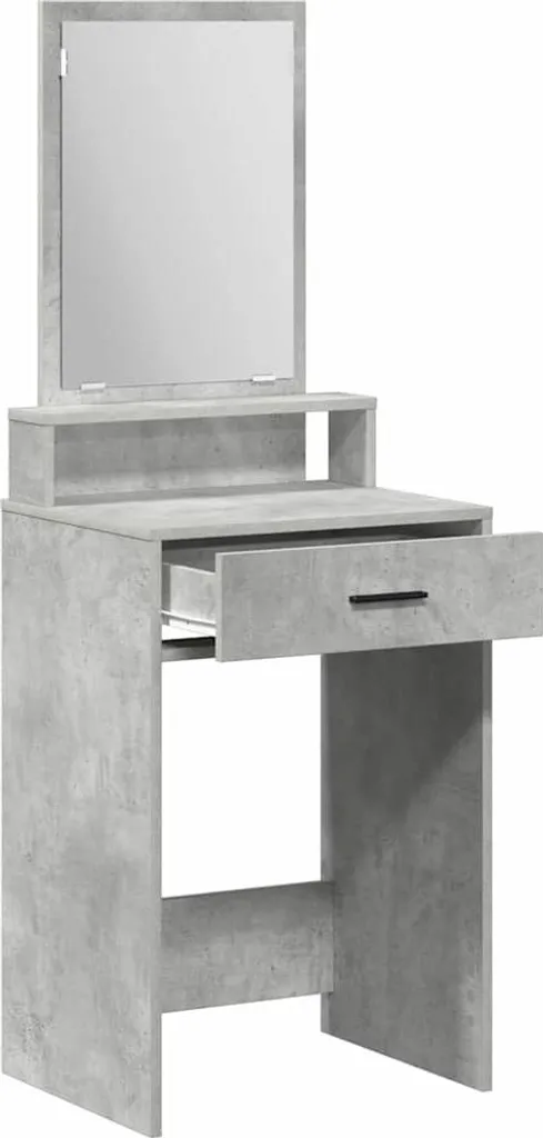 vidaXL Tavolino da Toilette Cemento Grigio 50x41x140 cm Design Moderno - 4