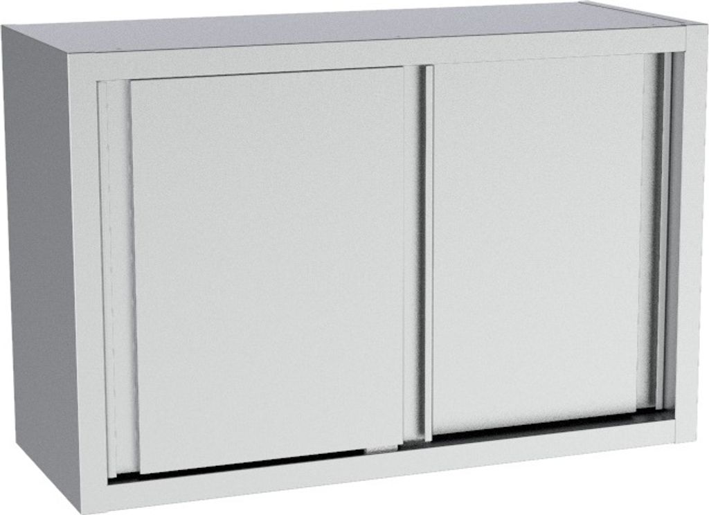 CHEFGASTRO Wandschrank Edelstahl Schiebetüren BxTxH 1000x400x660 mm