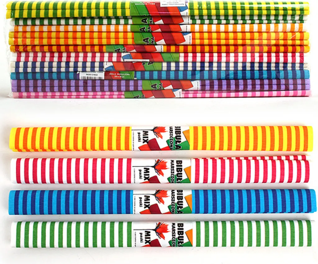 Stock 10 Rotoli Carta Crespa Colorata | Prezzo Ingrosso per Feste