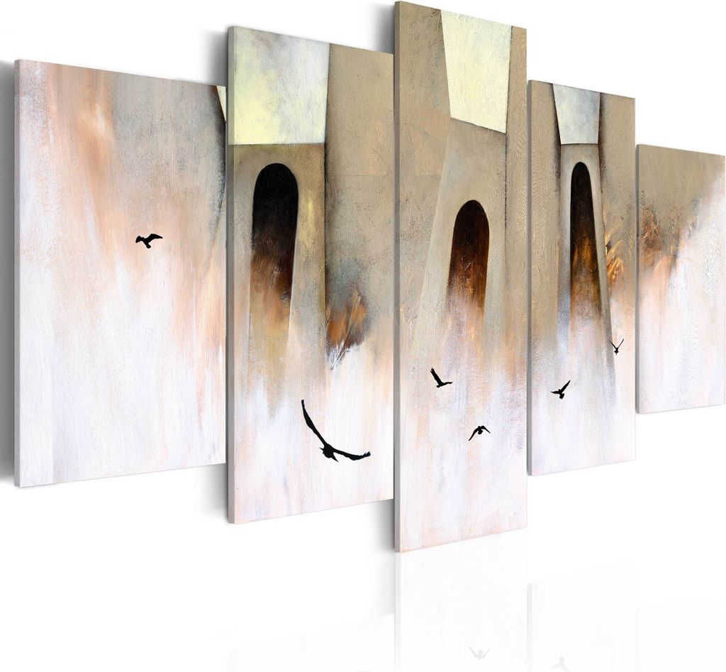 Modernes Wandbild 93529 (100x50) - 5 Teilig Bilder Fotografie auf Vlies Leinwand Foto Bild Dekoration Wand Bilder Kunstdruck Abstrakt