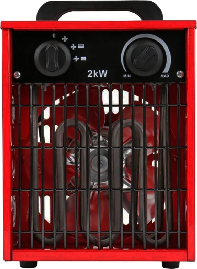 SHE Radiateur soufflant industriel 2000W - Lot de 3 pièces rouge intense - 4