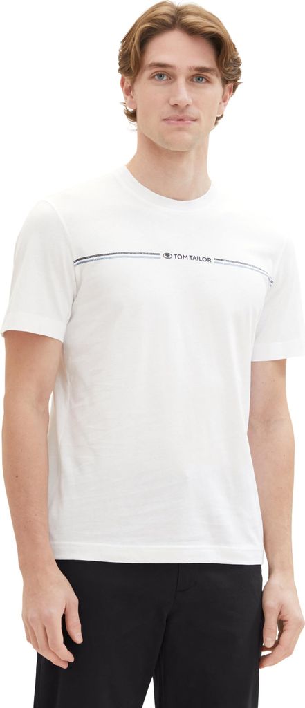 Tom Tailor 1037803 Printed Kurzarm-t-shirt Weiß 3XL Mann Weiß 3XL