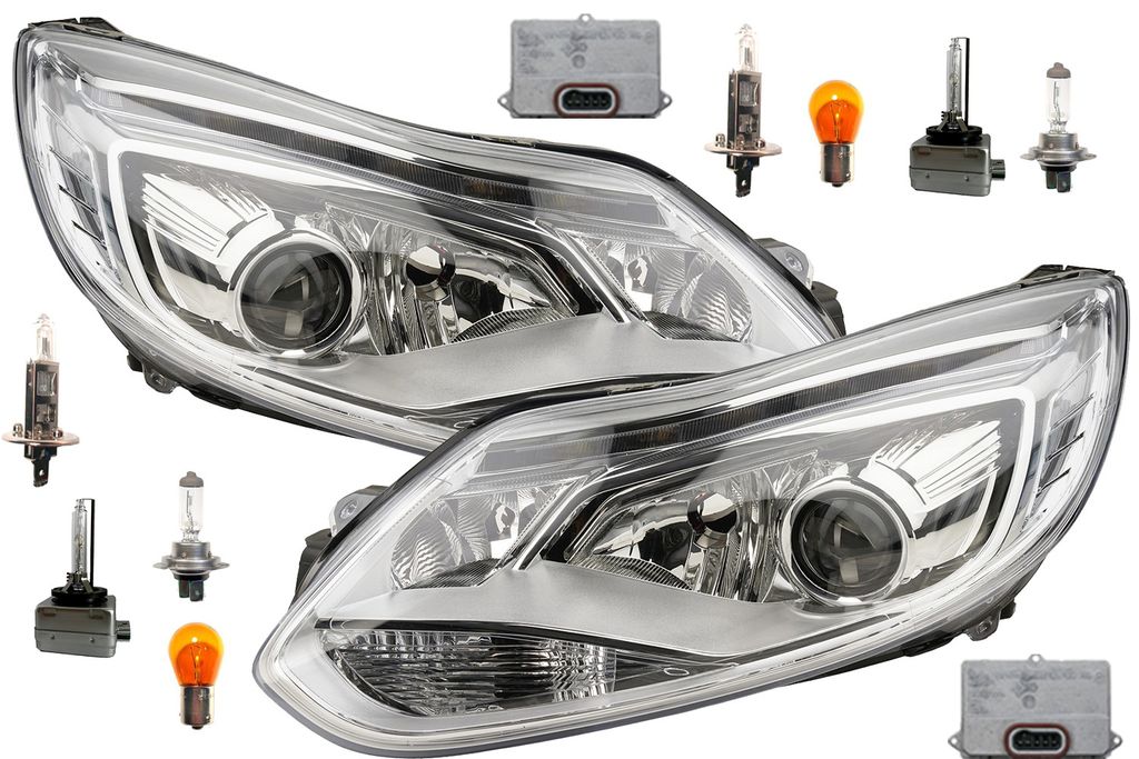 Johns, Scheinwerfer Xenon passend für Ford Focus 2011-2014 mit Leu. Satz LR Steuergerät 4E0907476 63126907488 63120150614 2M5Z13C170AA 2M5112K072...