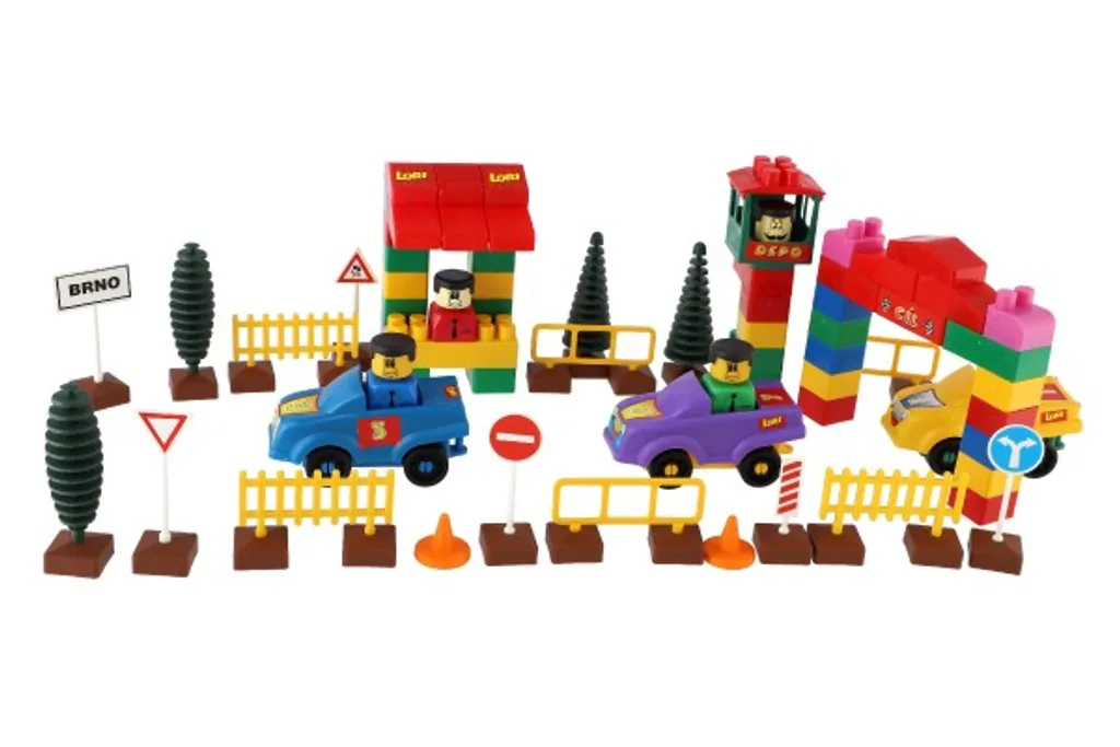 Jeu de construction en plastique LORI 9 avec boîte de 96 briques - 10