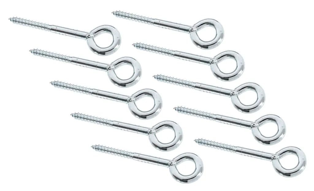 Anneau de fixation à visser en acier zingué 170 mm pour ancrage - 10 pcs