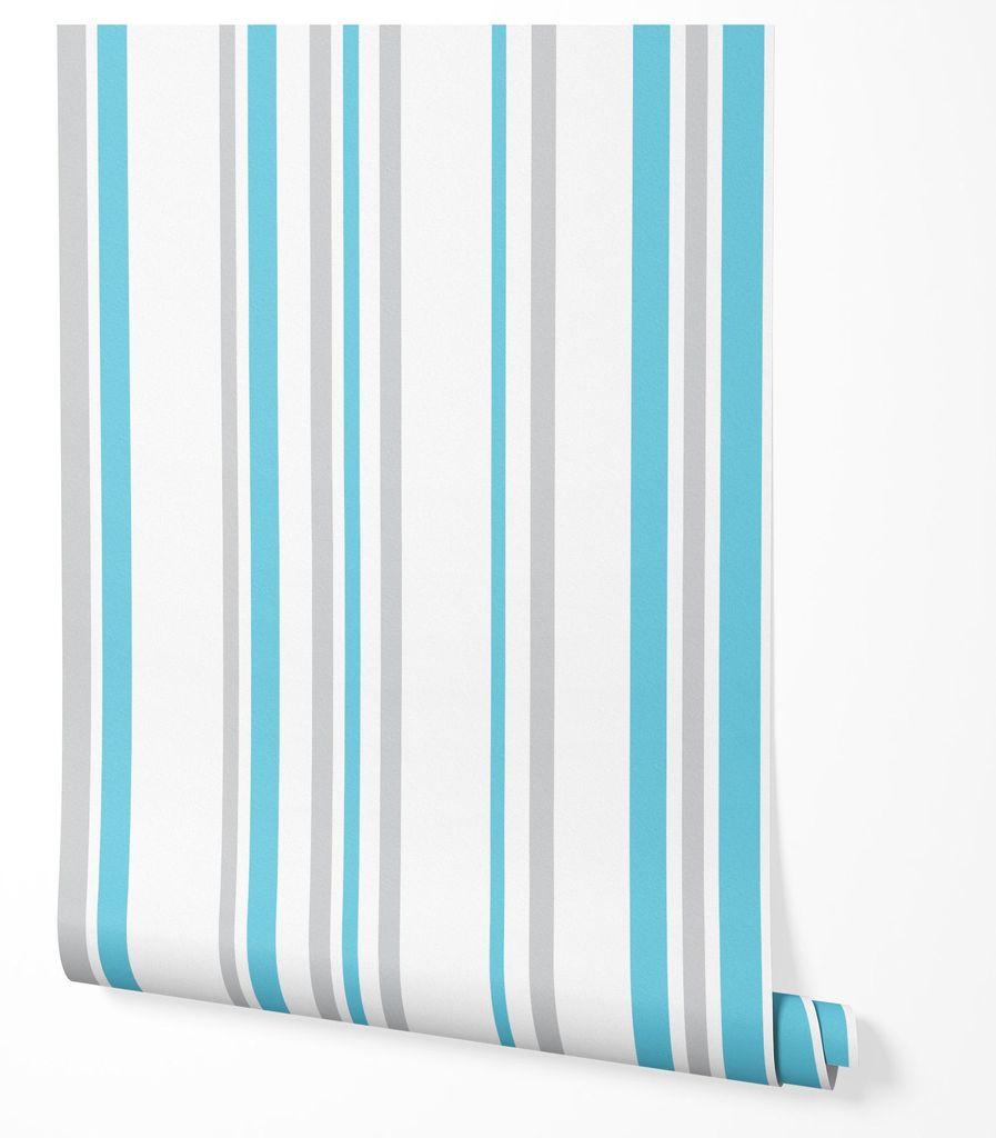Vliestapete Streifen Elegante Wohnzimmer 2x2,5 Grau-Blau