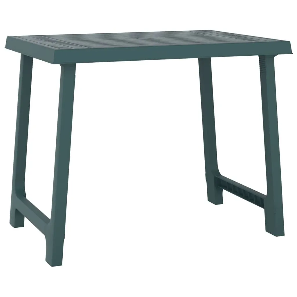 Table de camping 79 cm en PP aspect bois vert, plateau durable