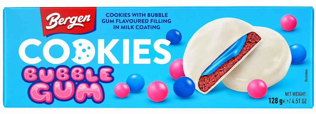 Bergen Cookies Bubble Gum 128g Produktbild 