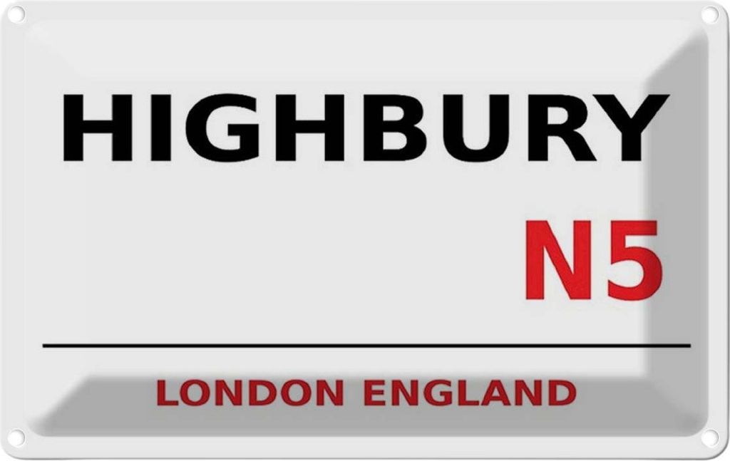 vianmo Blechschild 12x18 cm England Highbury N5 Abenteuer Reisen Urlaub