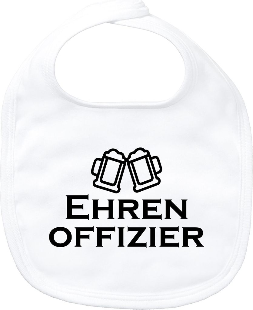 Huuraa Baby Lätzchen Ehrenoffizier Schützenfest White Klettverschluss Baumwolle Latz Geschenkidee