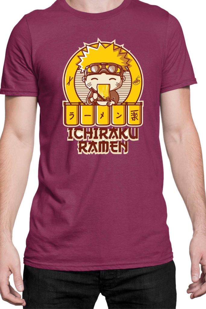 Herren T-Shirt Naruto Ichuraku Ramen 03, Man S / Burgundy