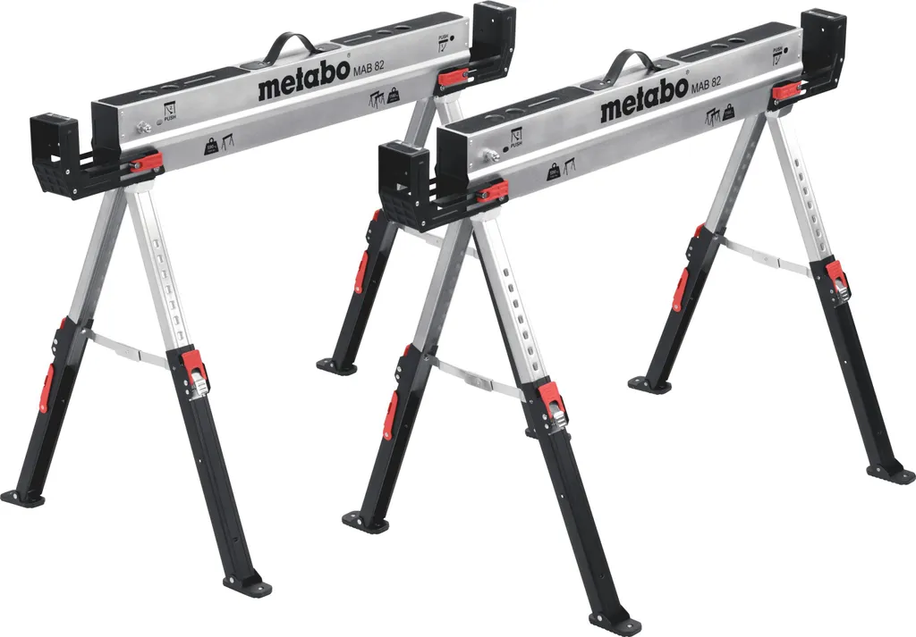 Chevalet Metabo MAB 82 fini les supports instables avec ce set de 2 pièces