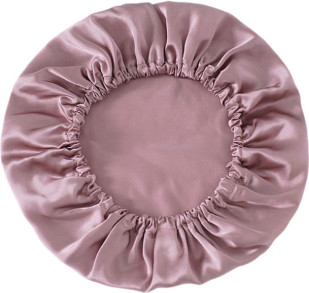 INF Cuffia da notte in seta al 100% per donna Rosa Immagine del prodotto 