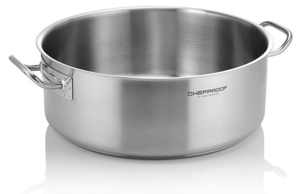Bratentopf + Deckel Chefproof, Ø 45 cm, 23,5 ltr., Chromnickelstahl 18/10