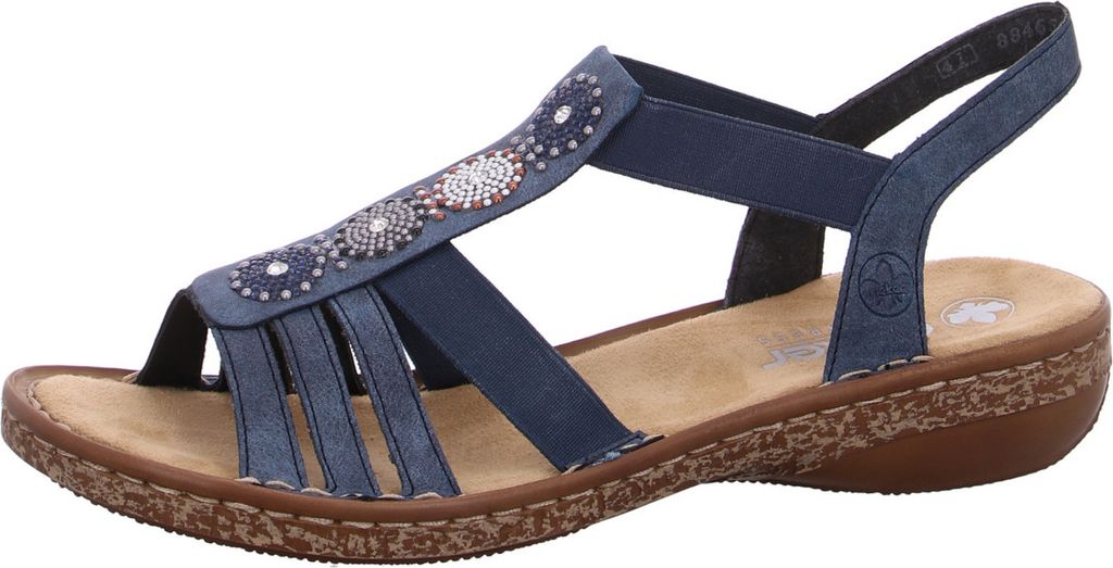 Rieker Damen Sandalen Gummizug Slingback 628G9, Größe:39 Produktbild 