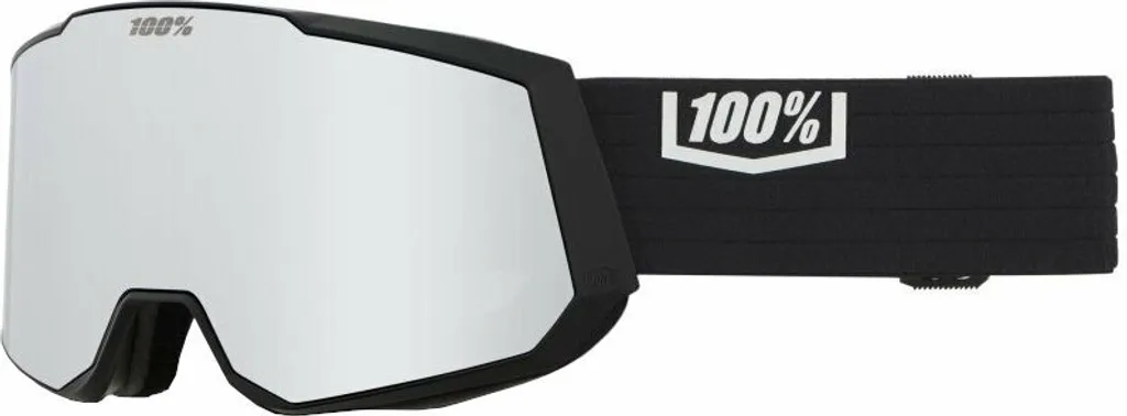 Masque de ski 100% Snowcraft XL Noir HiPER Argent avec écran miroir